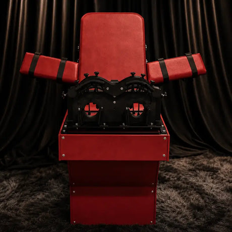 Premium burgundy fun chair HQTK-009 with padded seating and reinforced support frame design

