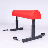Red Trojan Horse Restraint Bench Adjustable BDSM Positioning System, heavy-duty adult bondage furniture with padded bench design and adjustable restraint points for secure positioning and support.
