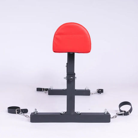 Red Trojan Horse bondage bench side profile view - BDSM Authority