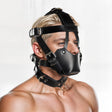 Strict Leather Padded Muzzle on model front view main product image
