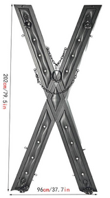 Elegant Noir St. Andrew's cross upper frame and restraint hardware - BDSM Authority