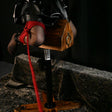 Spanish Rider Elm Wood Adjustable Pressure and Restraint System – elm wood BDSM furniture with adjustable restraints, support frame, and secure positioning design.
