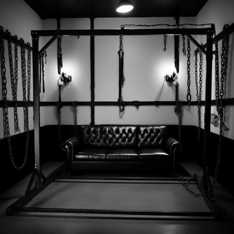 Large studio gantry rack BDSM bondage frame for full-room dungeon installation, BDSM Authority