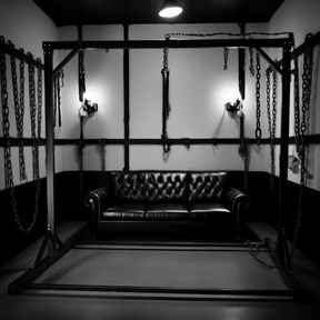 Large studio gantry rack BDSM bondage frame for full-room dungeon installation, BDSM Authority