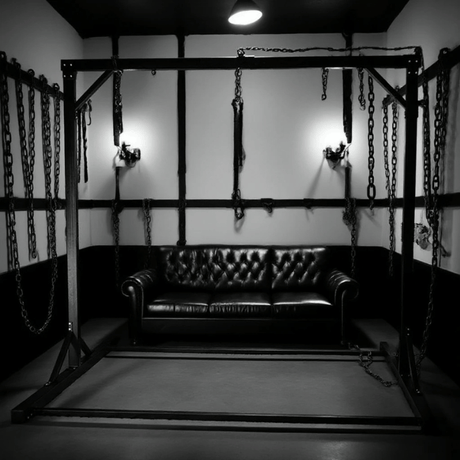 Large studio gantry rack BDSM bondage frame for full-room dungeon installation, BDSM Authority