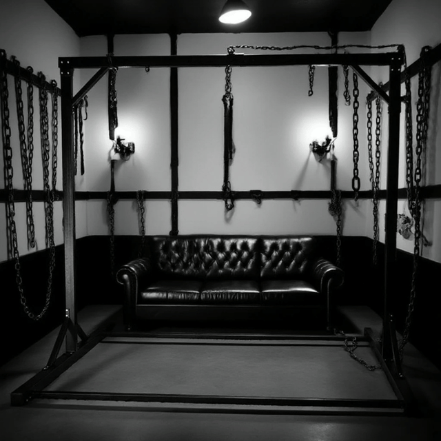 Large studio gantry rack BDSM bondage frame for full-room dungeon installation, BDSM Authority