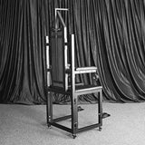 Studio-grade bondage chair HQJS-004 with leg spread restraint design left view product image