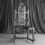 Studio-grade bondage chair HQJS-004 with leg spread restraint design left spread view product image
