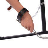 Full Access Bondage Restraint Table Adjustable BDSM Gyno Chair with Ankle & Wrist Cuffs Adult Playroom Dungeon Sex Room Furniture