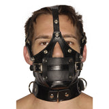 Premium BDSM Muzzle Mask with Detachable Blindfold and Two Interchangeable Gags detail view 1