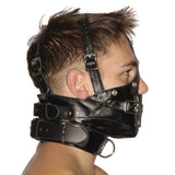 Premium BDSM Muzzle Mask with Detachable Blindfold and Two Interchangeable Gags detail view 2