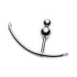 Master Series DuoSphere stainless steel bondage hook with double-beaded anal plug - BDSM Authority