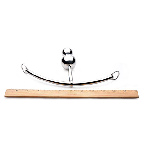 DuoSphere double-beaded steel anal plug detail - BDSM Authority