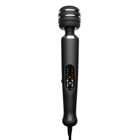 Black Zeus Arcana electro vibe wand with silver accents - BDSM Authority