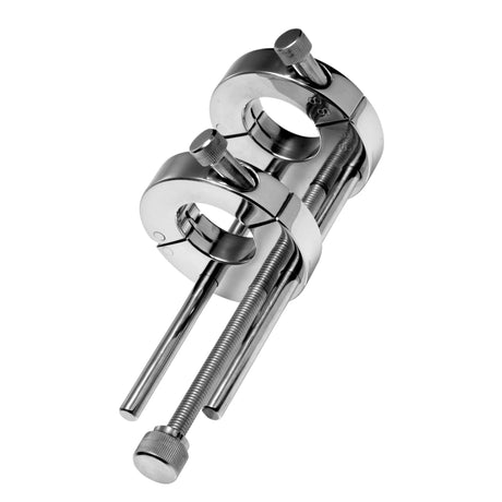 Double Ring Stainless Steel Ball Stretcher detail view 1 - BDSM Authority