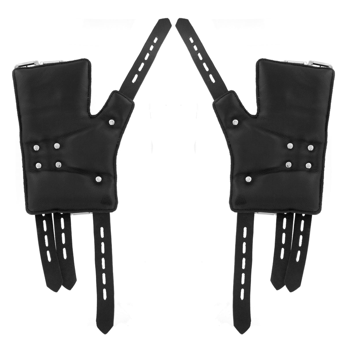Suspension bondage cuff layered hide rivet detail - BDSM Authority