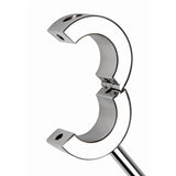 Locking mounted CBT scrotum cuff open view - BDSM Authority