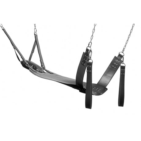 Heavy-Duty Leather Sex Sling detail view 2 - BDSM Authority