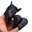 Padded Puppy Mitts Fetish Restraints, Leather Bondage Mitts with Lace-Up Adjustabl