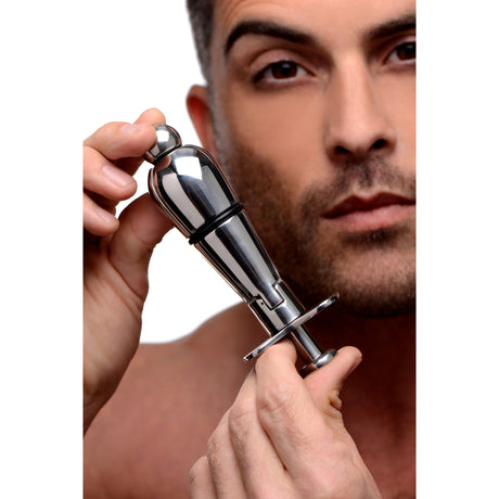 Stainless Steel Locking Anal Plug, BDSM Authority