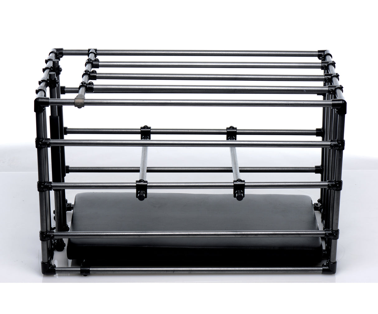 Kennel Puppy Cage with Adjustable Padded Board: frame construction detail - BDSM Authority