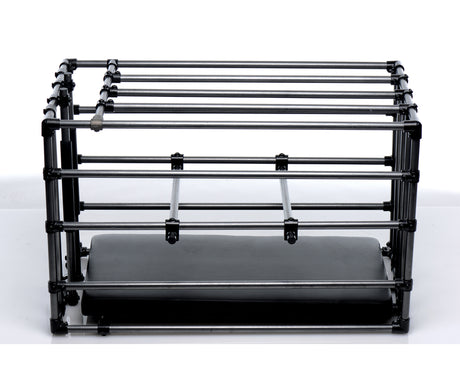 Kennel Puppy Cage with Adjustable Padded Board: frame construction detail - BDSM Authority