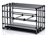Kennel Puppy Cage with Adjustable Padded Board: close-up detail - BDSM Authority