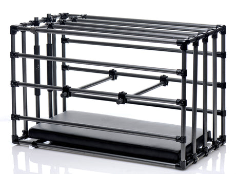 Kennel Puppy Cage with Adjustable Padded Board: close-up detail - BDSM Authority