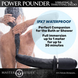 Power Pounder Vibrating and Thrusting Silicone Dildo Black - view 3