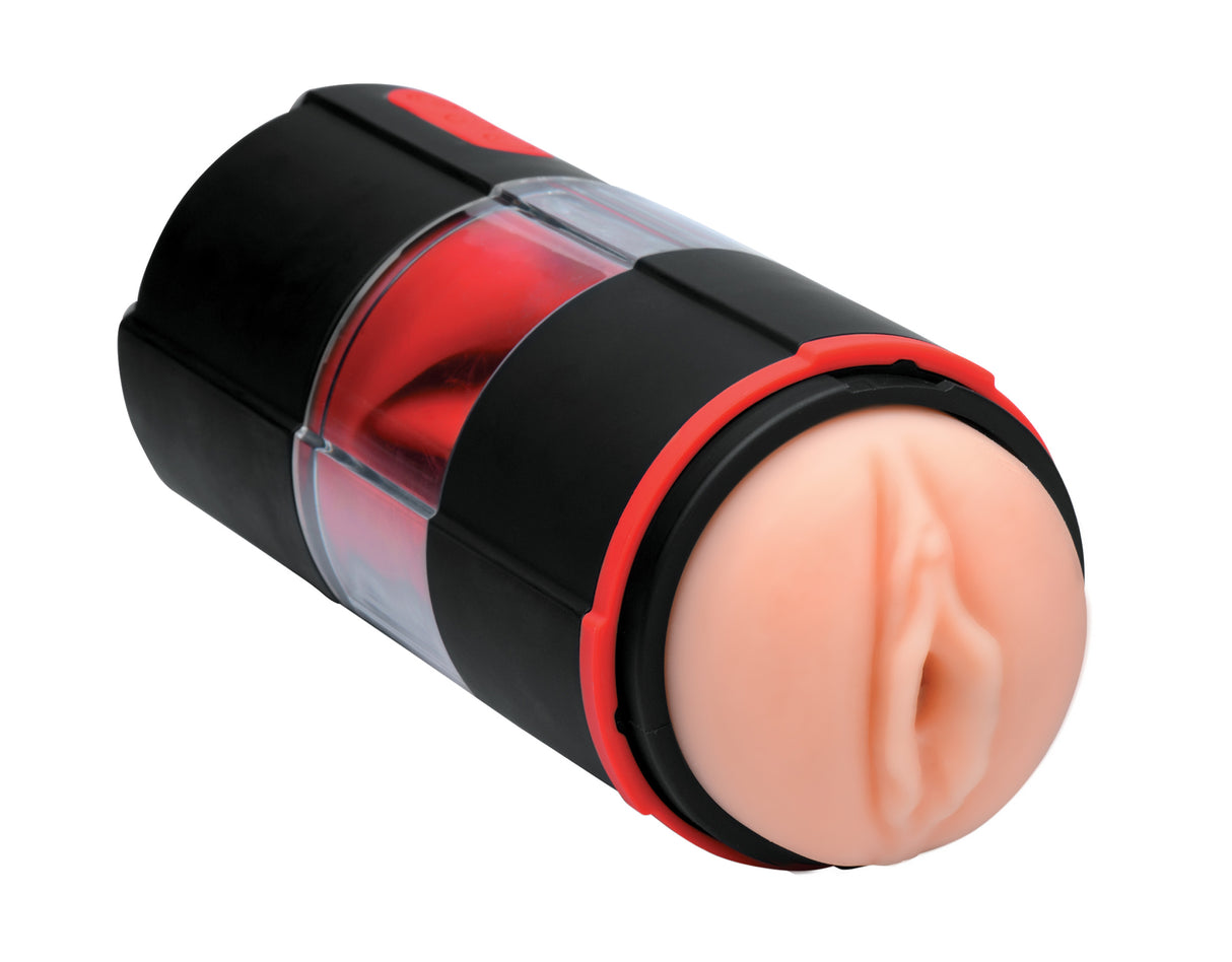 Soft textured vulva opening of the Flicking Tongue masturbator - BDSM Authority