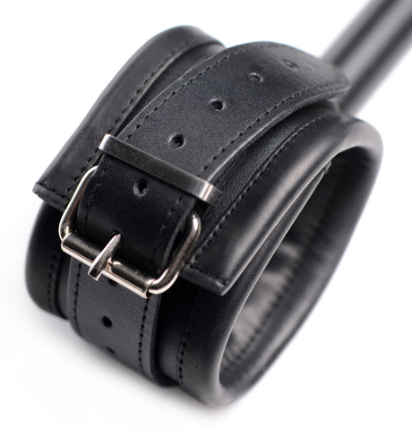 Deluxe Wrist and Ankle Spreader Bar with leather cuffs, BDSM Authority