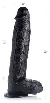 Raging Rhino 17 Inch Veiny Dildo Black - view 2