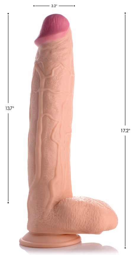 Raging Rhino 17 Inch Veiny Dildo Flesh - view 2