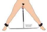 Master Series squat anal impaler with adjustable spreader bar and padded ankle cuffs - BDSM Authority