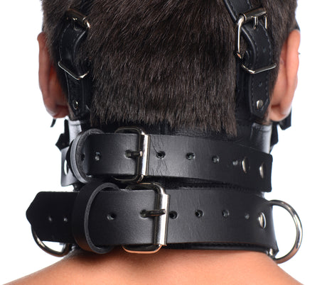 Leather Head Harness detail view 5 - BDSM Authority