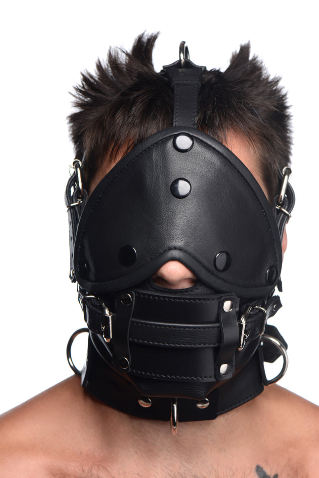 Leather Head Harness detail view 1 - BDSM Authority