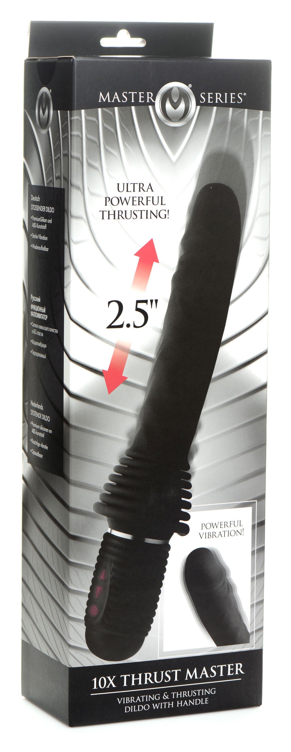 10X Silicone Vibrating and Thrusting Dildo - view 11