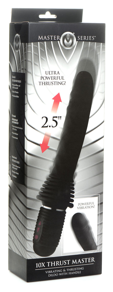 10X Silicone Vibrating and Thrusting Dildo - view 11