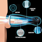 The Milker Extreme 16X black and blue sucking, squeezing and vibrating masturbator - BDSM Authority