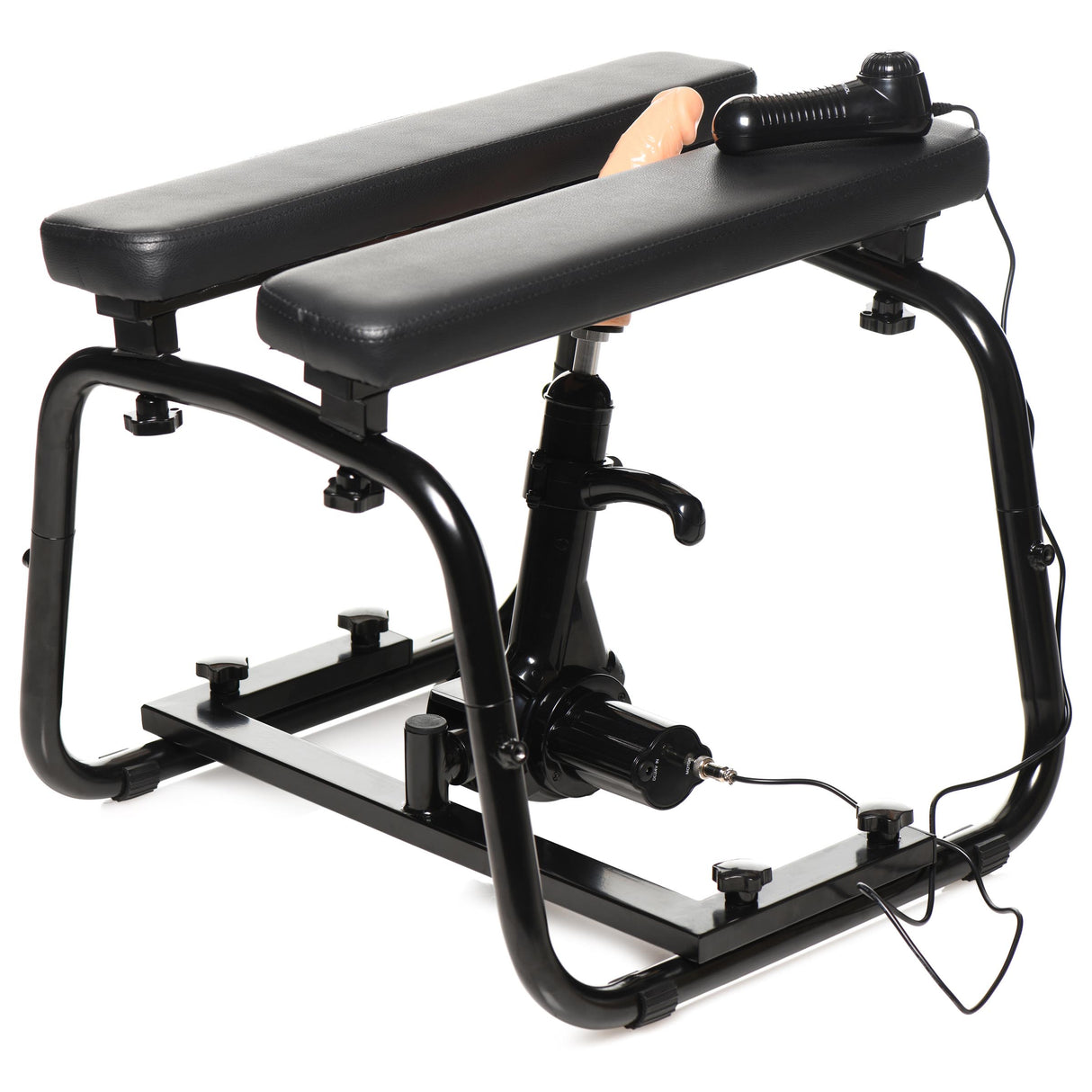 Deluxe Sex Machine Bondage Bench with Thrusting Machine dimension view - BDSM Authority