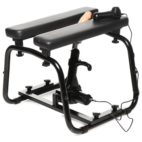 Deluxe Sex Machine Bondage Bench with Thrusting Machine dimension view - BDSM Authority