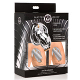Master Series Entrapment Deluxe locking chastity cage retail packaging - BDSM Authority