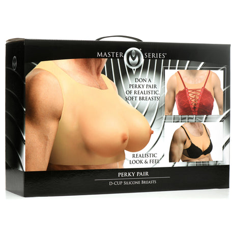 Perky Pair Fetish D-Cup Silicone Breast Form detail view 4 - BDSM Authority