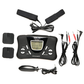 Deluxe E-Stim Kit full set with power box, anal plug, penis bands, pads and leads - BDSM Authority