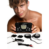 Deluxe E-Stim Kit shown in use - BDSM Authority