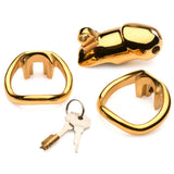 Midas Gold-Plated Locking Chastity Cage