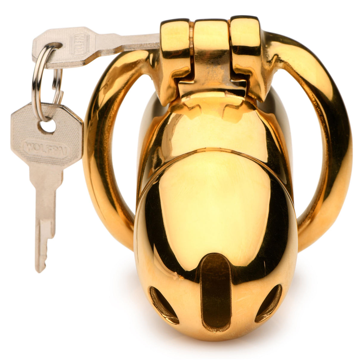 Midas Gold-Plated Locking Chastity Cage