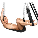 Master Series Slinger nylon sex sling shown in use - BDSM Authority