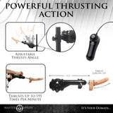 Subversion Deluxe Bondage Stockade with Sex Machine: restraint hardware detail - BDSM Authority