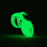 Glow-in-the-dark body-safe plastic male chastity cage kit with U-rings, spacers and numbered locks - BDSM Authority